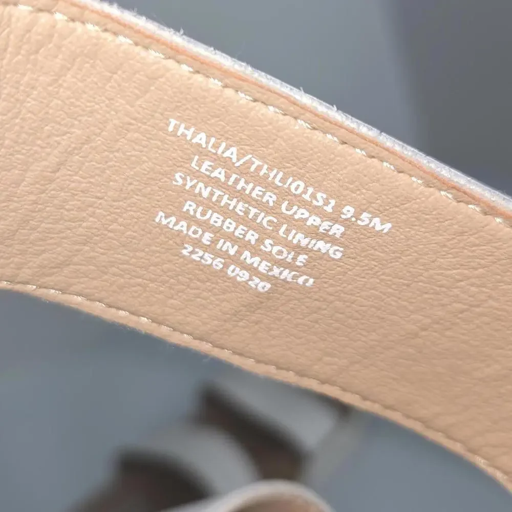 0100 Steve Madden Thalia Cork‎ White Platform Sandal Size 9.5